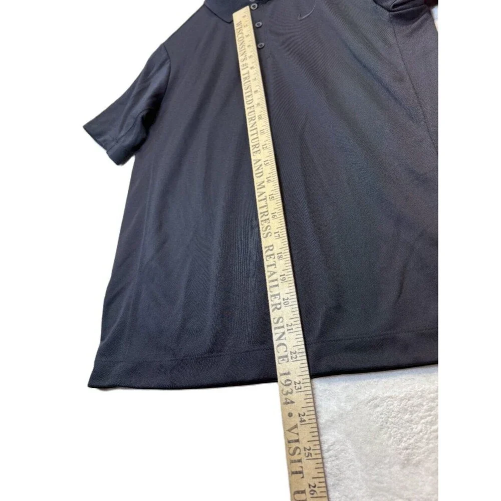 Nike Golf Dri-FIT Polo Shirt Boys Large Black Performance Short Sleeve Swoosh